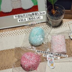 74009 Cherry Maruko Squishy Coral Red Double-Layer Round Toast (Oven-Baked Cotton Clay Texture Series) / 樱桃子丸子的捏捏 水红色双层圆吐司