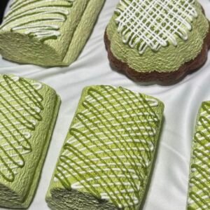 74043 Cherry Maruko Squishy Matcha Double Cookie (Oven-Baked Cotton Clay Texture Series) / 樱桃子丸子的捏捏 抹茶曲奇二连