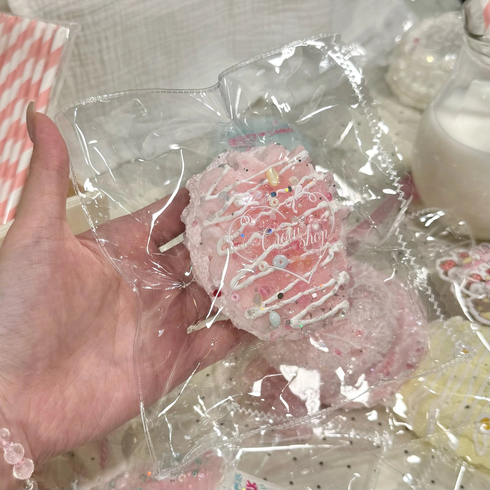 70015 Silent Crow Strawberry Ice Madeleine (Dry Glutinous Rice Clay Texture Series) / 乌鸦没说话 草莓冰玛德琳