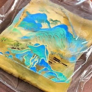 16021 Huabi Shanyao A Thousand Li of Rivers and Mountains Hand-Painted Squishy (Water Texture Series) / 花臂山药 千里江山图手绘捏捏（水感触感系列）