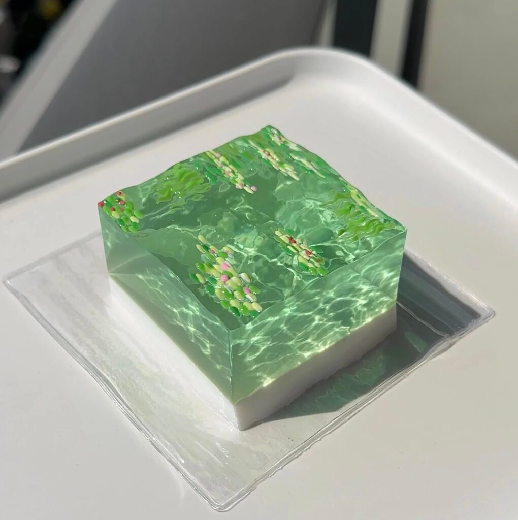 16028 Huabi Shanyao Water Lily Mousse - Non-Glow Version D (Water Texture Series) / 花臂山药 睡莲慕斯 非夜光版 D(水感触感系列)