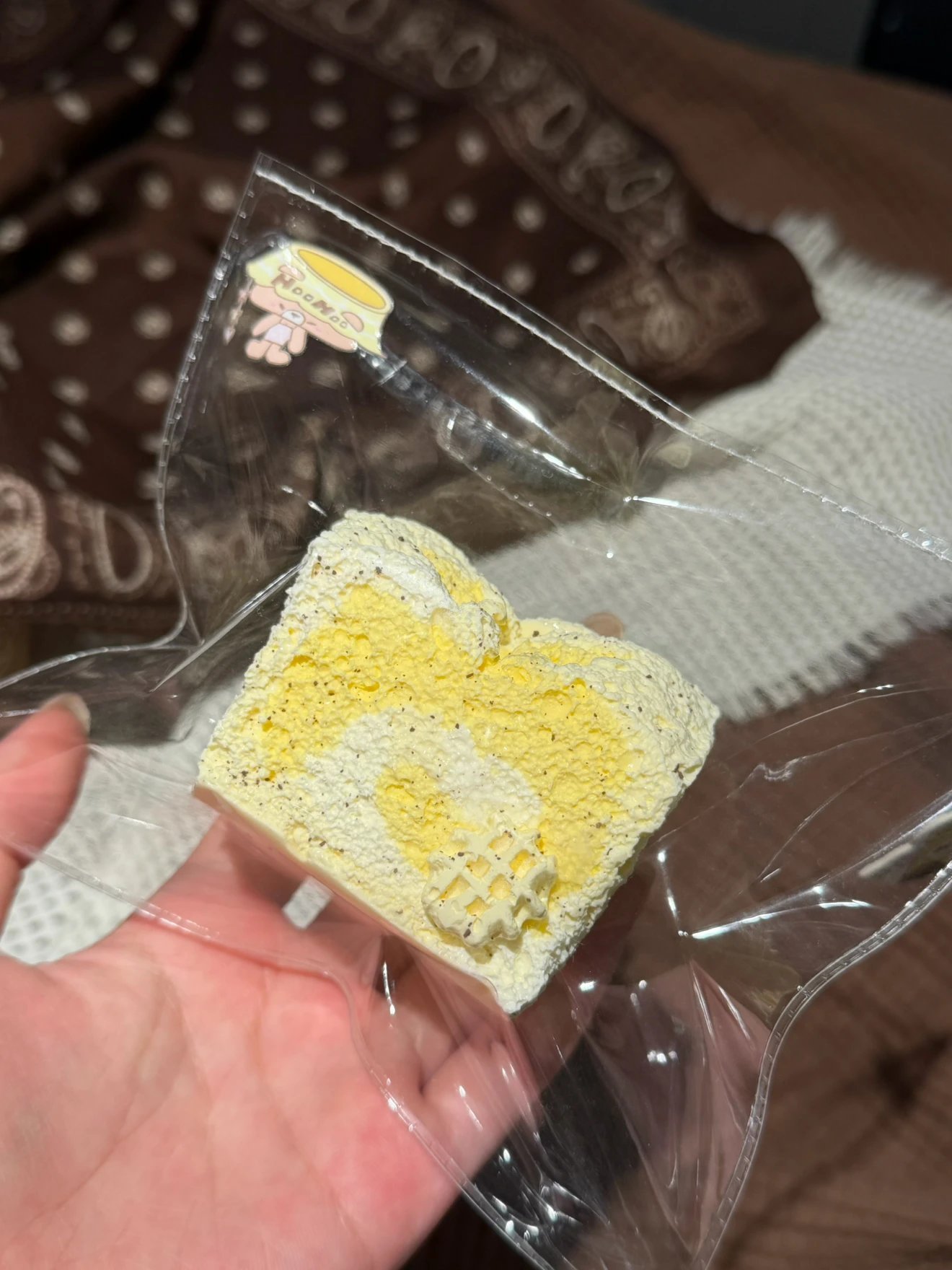 66007 HooHoo Squishy Cheese Bouncy Toast (Dry Cream Texture Series) / HooHoo捏 奶酪QQ吐司