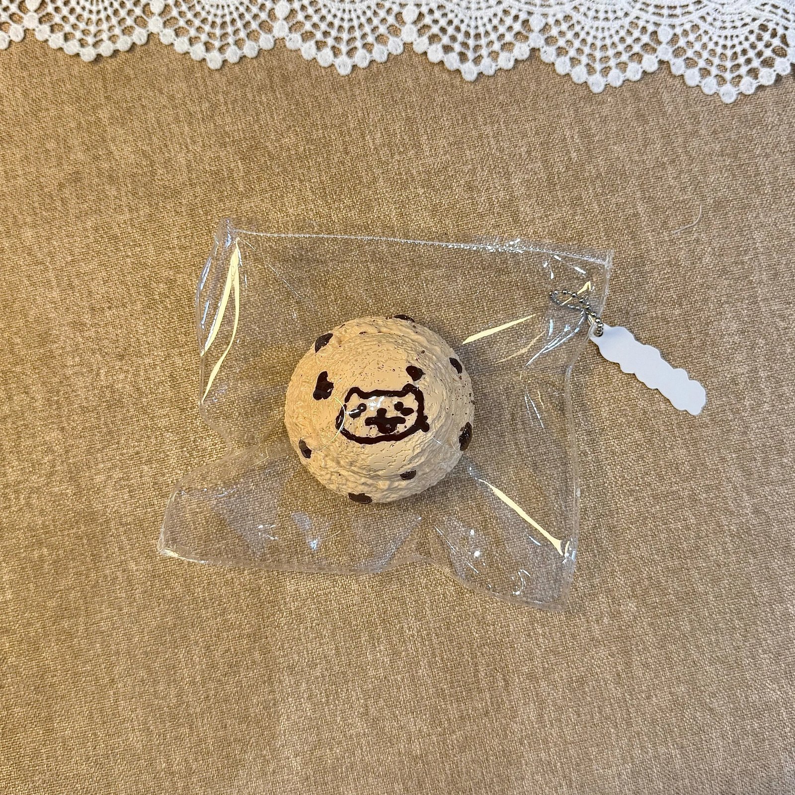 62018 Kaka Shop Squishy Ice Cream Scoop Tongue-Out Kitten (Dry Cheese Texture Series) / kaka shop捏捏 冰淇淋球吐舌小猫