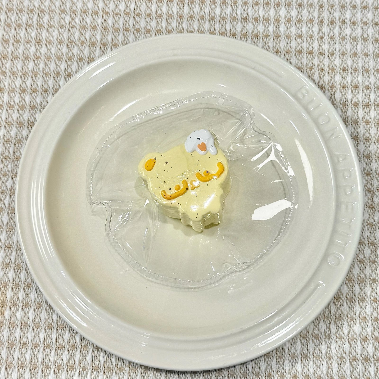 62056 Kaka Shop Squishy Glasses Bear - Yellow (Moldable Silicone Texture Series) / kaka shop捏捏 眼镜熊(黄)