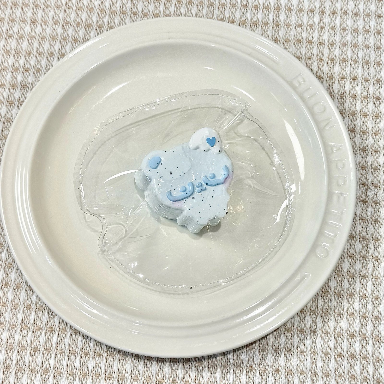 62057 Kaka Shop Squishy Glasses Bear - Blue (Moldable Silicone Texture Series) / kaka shop捏捏 眼镜熊(蓝)
