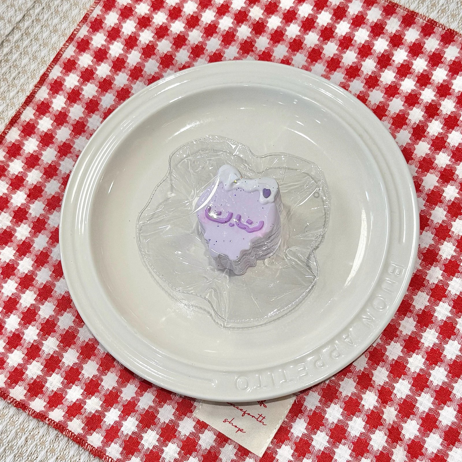 62061 Kaka Shop Squishy Glasses Bunny - Purple (Moldable Silicone Texture Series) / kaka shop捏捏 眼镜兔(紫)