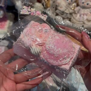 51017 Kengkeng Studio Pink Transparent Mini Cake Long Toast (Soft Cheese Clay Texture Series) / kengkengstudio 粉色透明小蛋糕长吐司软酪泥