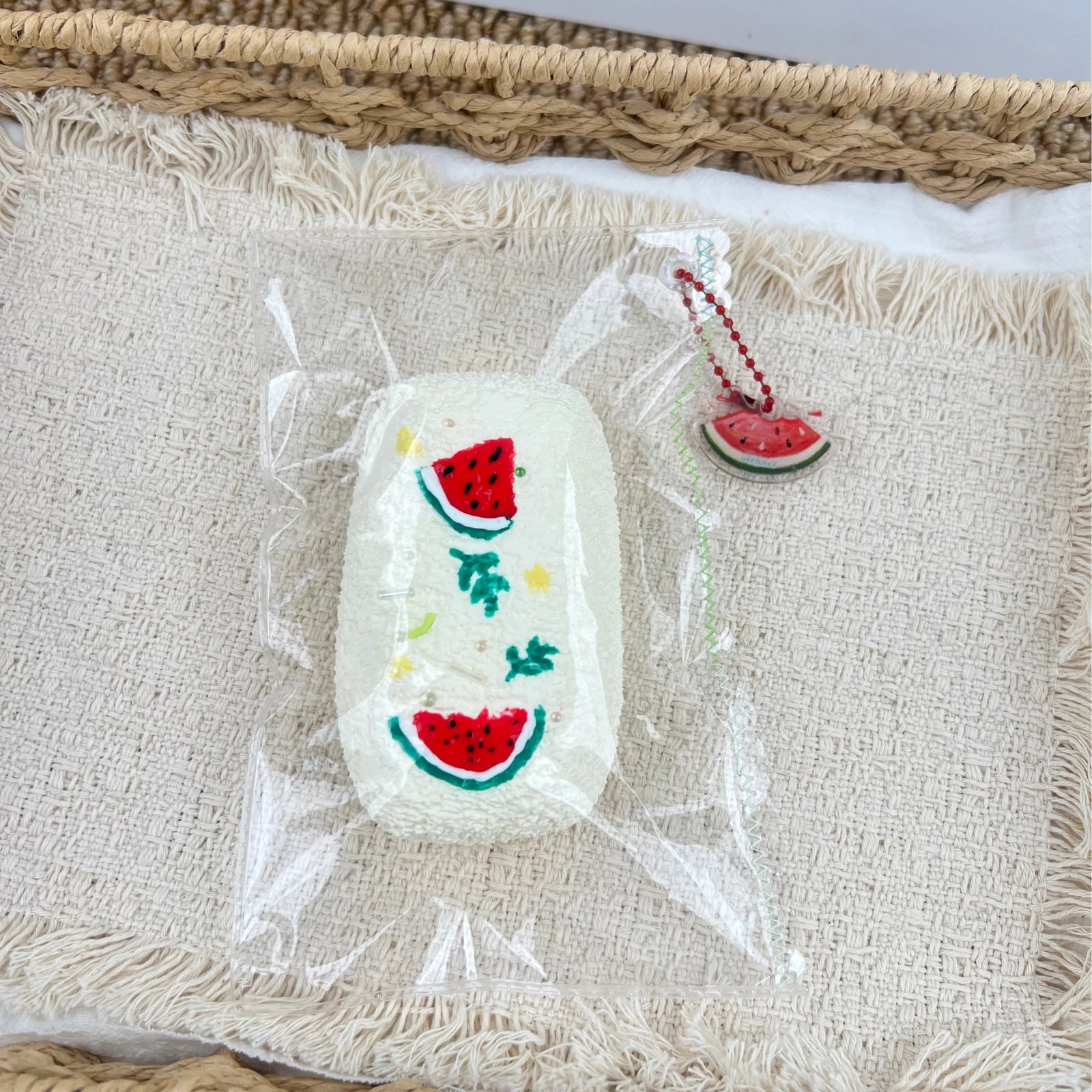 63005 PokuPoku Watermelon Toast Bar (Cream Clay Texture Series) / PokuPoku 奶油泥西瓜吐司条