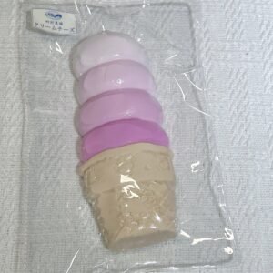 22003 Watermelon Four-Scoop Ice Cream - Taro (Cream Clay Texture Series) / 瓜瓜捏 4段アイスクリーム・タロイモ (クリームクレイ触感シリーズ)