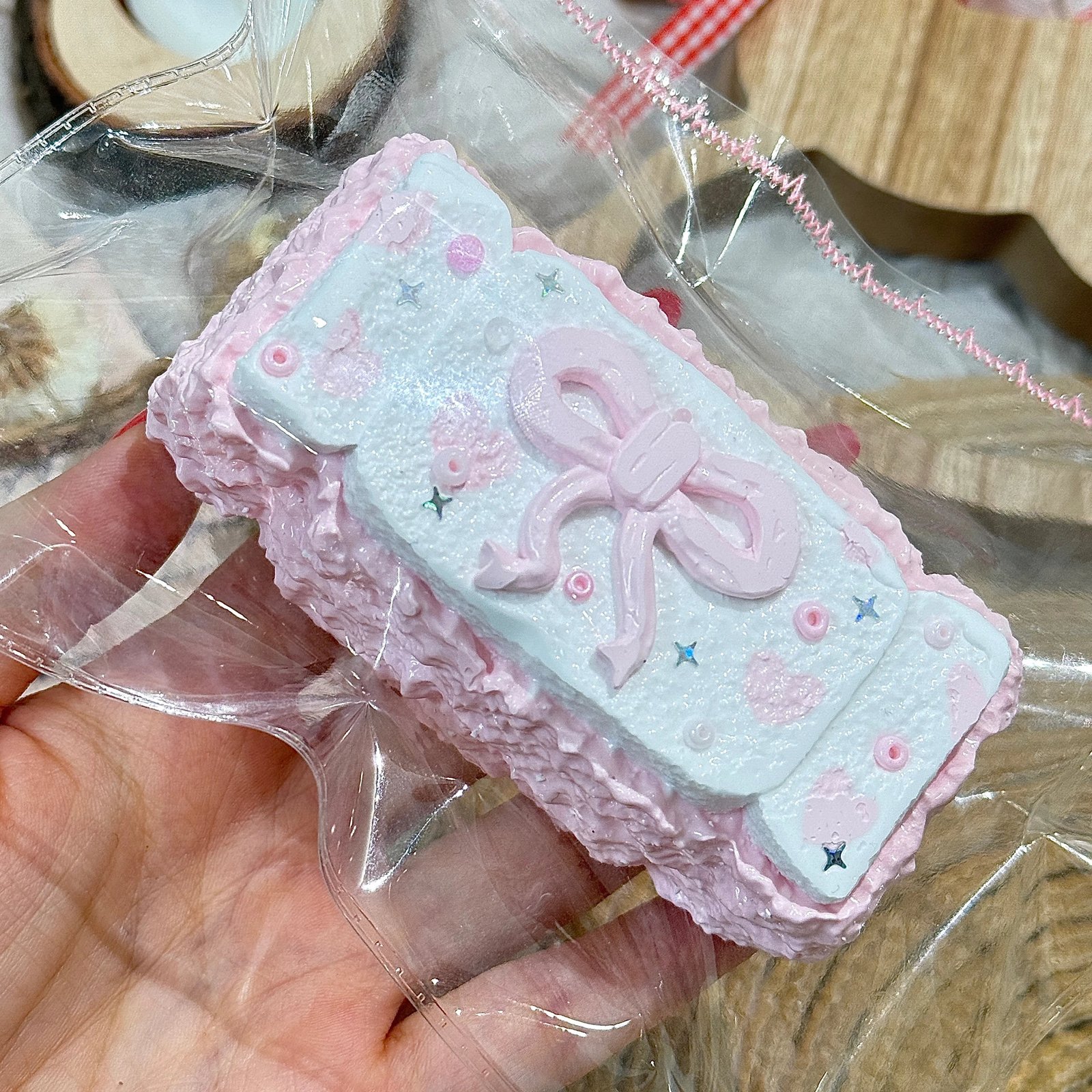 43017 Weini Studio Bow Milk Cake (New Cream Clay Texture Series) / Weini Studio 蝴蝶结奶糕(新奶油泥触感系列)