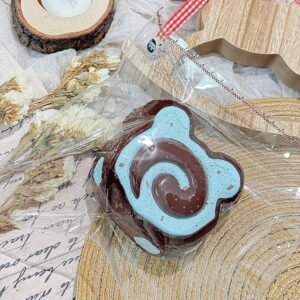 43029 Weini Studio Mint Chocolate Bear Swiss Roll (Glutinous Milk Cake Clay Texture Series) / Weini Studio 薄巧熊熊瑞士卷(糯奶糕触感系列)