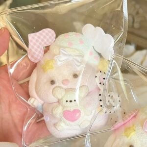 31003 Xiao Masheng Flocked Treasure Bear Bunny - Pink Bunny / 小麻生捏 裹绒宝熊兔・粉兔