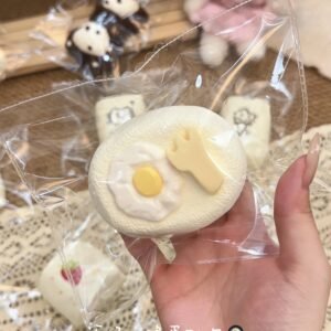 23002 Zzz Egg Senbei (Fluffy Cream Clay Texture Series) / 转转捏 たまごせんべい (ふわふわクリームクレイ触感シリーズ)
