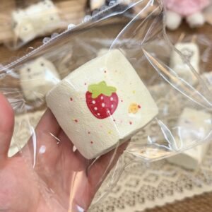 23011 Zzz Strawberry Marshmallow (Dry Cream Clay Texture Series) / 转转捏 いちごマシュマロ (ドライクリームクレイ触感シリーズ)