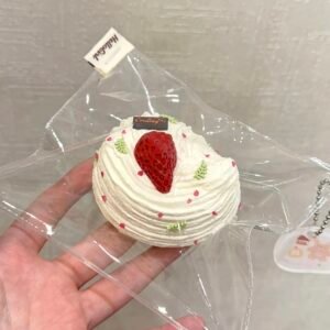 4106 Single Strawberry Cream (Small) (Clay Texture Series) / ひとつぶいちごクリーム（小） (クレイ触感シリーズ)