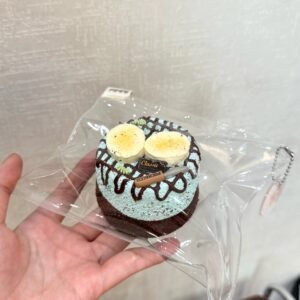 4009 Thin Chocolate Banana Round Toast (Glutinous Rice Clay Texture Series) / 薄チョコバナナ丸トースト (もち米クレイ触感シリーズ)