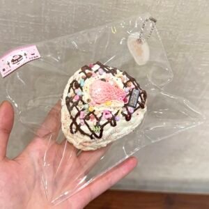 4308 Rainbow Chocolate Strawberry Triangle Bun (Milk Candy Texture Series) / レインボーチョコいちご三角パン (ミルクキャンディ触感シリーズ)