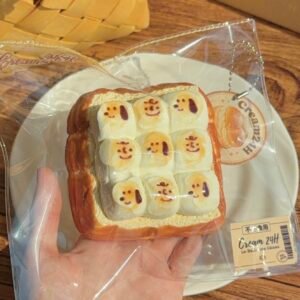 145008 Cream24H Expression Marshmallow Toast (Cream Clay Texture Series) / 奶油不打烊Cream24H 表情棉花糖吐司 (奶油泥触感系列)