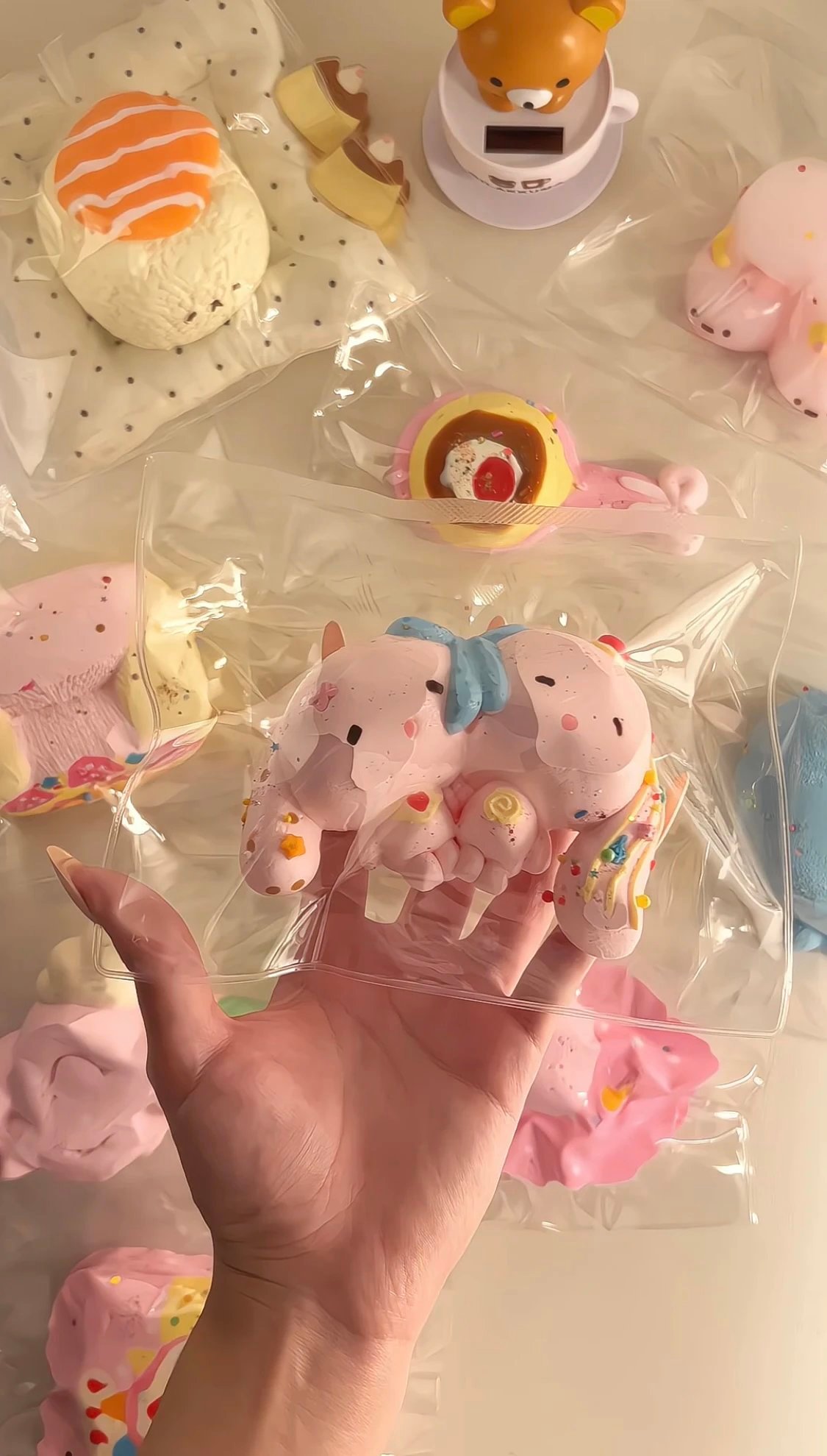 175007 Cheese Cat Good Friend Bunny (Soft Cream Clay Texture Series) / 蟑螂猫 好朋兔(绵软奶油泥)