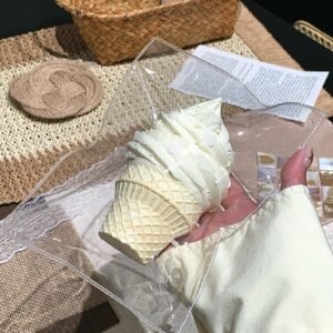 87006 Cream Qiaoyi Soy Milk Large Cone (Milk Cake Clay Texture Series) / 奶油乔一 豆乳ビッグコーン (ミルクケーキクレイ触感シリーズ)