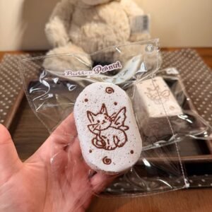 195011 Cream Peanut Hand-Painted Cat Senbei (Soft Cream Cheese Clay Texture Series) / 奶油花生 手绘猫咪仙贝（软干酪泥触感系列）