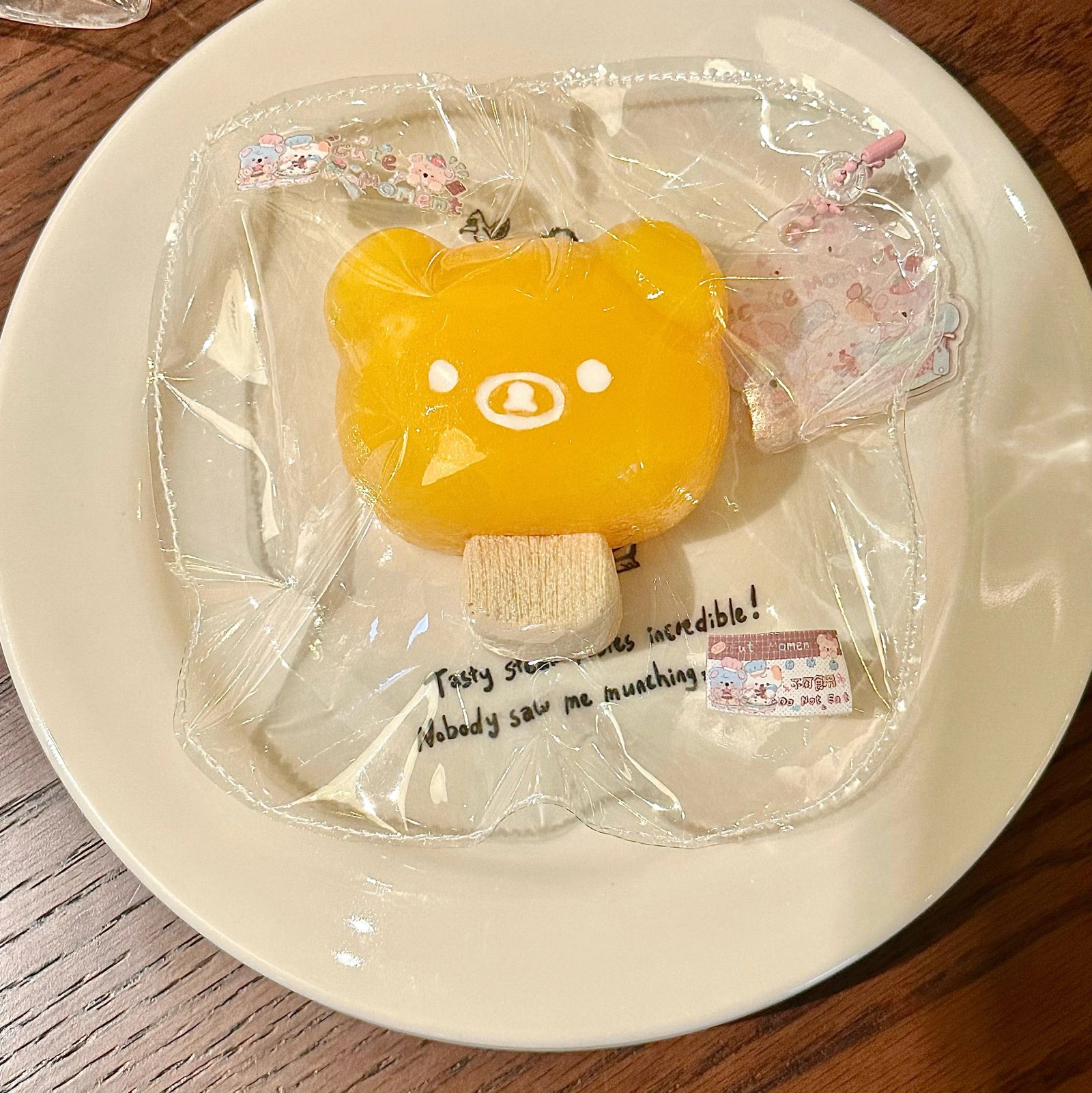 164024 CuteMoment Mango Bear Popsicle (Glutinous Clay Texture Series) / CuteMoment 芒果熊冰棍(糯叽叽触感系列)