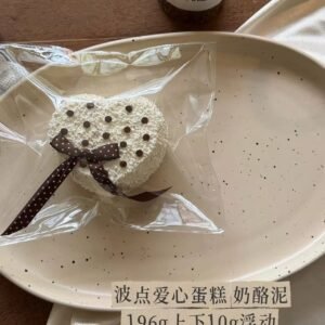 104006 Daifu Handmade Polka-Dot Heart Cake (Cheese Clay Texture Series) / 大福手作 水玉ハートケーキ (チーズクレイ触感シリーズ)