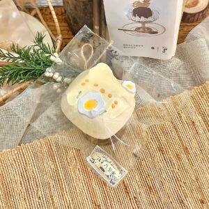 163010 Dazzlebean Fried Egg Kitten Bread (Glutinous Rice Clay Texture Series) / 闪豆豆 荷包蛋小猫面包(糯米泥触感系列)
