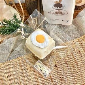 163012 Dazzlebean Fried Egg Cube Marshmallow (Glutinous Rice Clay Texture Series) / 闪豆豆 荷包蛋方块棉花糖(糯米泥触感系列)