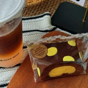 154007 GengGe Studio Mango Chocolate Polka Dot Swiss Roll (Thick Cream Clay Texture Series) / GengGe Studio 芒果巧克力波点瑞士卷 (厚奶油泥触感系列)