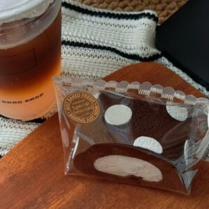 154009 GengGe Studio Cream Chocolate Polka Dot Swiss Roll (Thick Cream Clay Texture Series) / GengGe Studio 奶油巧克力波点瑞士卷 (厚奶油泥触感系列)