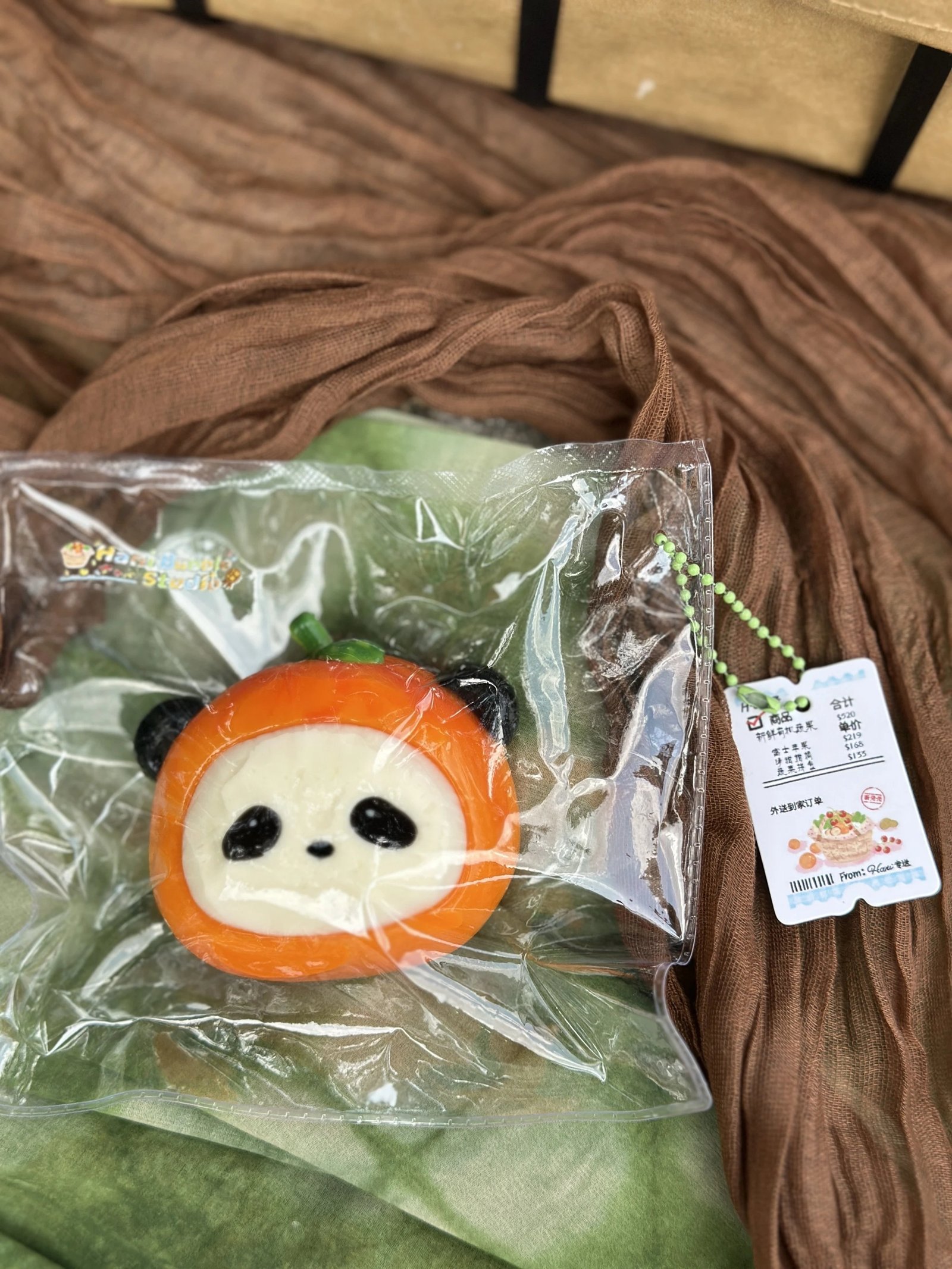 211032 Honey Bubble Squishy Orange Panda / 哈尼泡泡 橘子熊猫