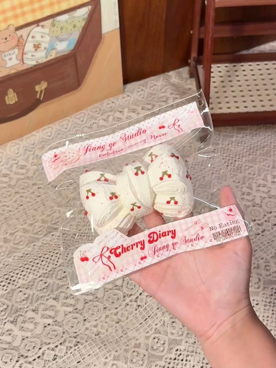 156016 Jiangge Nienie Shop Cherry Bow / 江舸捏捏Shop 樱桃蝴蝶结