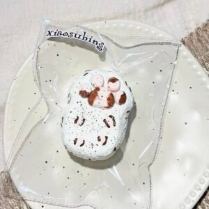 148001 Jiaoyan Xiaosubing Cat Paw (Mochi Cream Clay Texture Series) / 椒盐小酥饼 粉咖猫爪 (糯奶油触感系列)