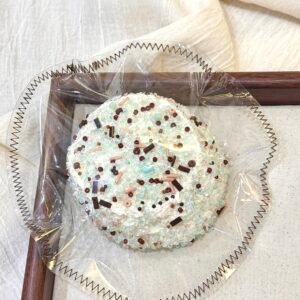 99001 Lady Deng Thin Chocolate Gravel Double-Layer Round Toast (Dry Cream Texture Series) / Lady Deng 薄チョコ砕石二層丸トースト (ドライクリーム触感シリーズ)