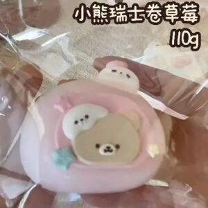 188031 LeeYaoo Bear Swiss Roll - Strawberry (Soft Cream Texture Series) / 犁垚 小熊瑞士卷-草莓(绵绵奶油触感系列)