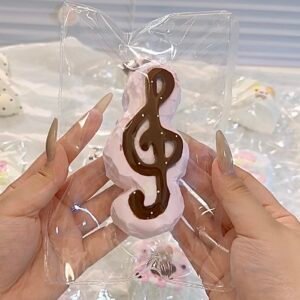 150007 LyingLamb Berry Chocolate Polka Dot Music Note (Cream Clay Texture Series) / 躺躺小羊 莓巧波点音符 (乳膏泥触感系列)