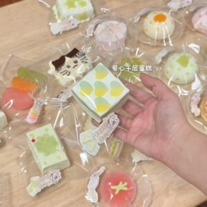 47039 Mango Heart Mille Crepe Cake (Dry Resistance Clay Texture Series) / 芒狗狗 爱心千层蛋糕(干阻泥触感系列)