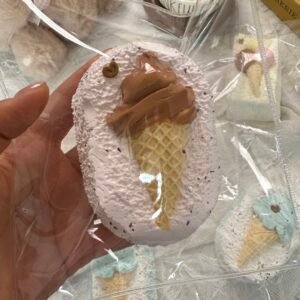 177024 Momo Moon Cream-Topped Big Senbei (Dry Glutinous Clay Texture Series) / 默月 奶油顶大仙贝(干糯泥)