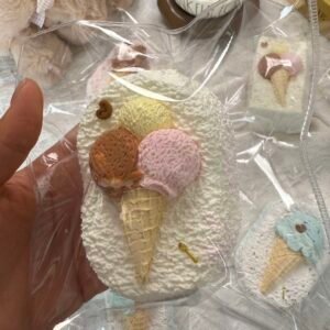 177026 Momo Moon Big Three-Scoop Senbei (Dry Milk Clay Texture Series) / 默月 三球大仙贝(干奶泥)