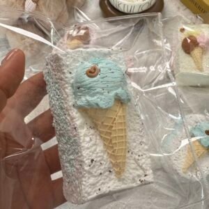 177029 Momo Moon Single-Scoop Long Toast (Dry Milk Clay Texture Series) / 默月 单球长吐司（干奶泥）