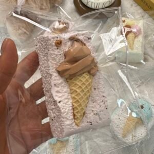 177031 Momo Moon Cream-Topped Long Toast (Dry Milk Clay Texture Series) / 默月 奶油顶长吐司（干奶泥）