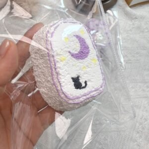 177057 Momo Moon Night Cat White Base (Dry Milk Clay Texture Series) / 默月 夜猫白底（干奶泥）
