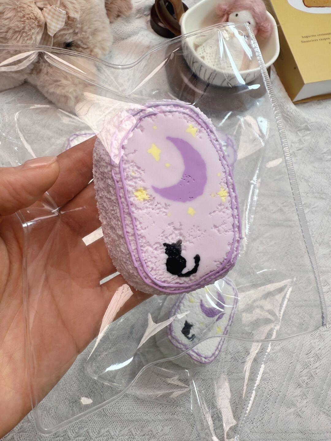 177059 Momo Moon Night Cat Purple Base (Dry Milk Clay Texture Series) / 默月 夜猫紫底(干奶泥)