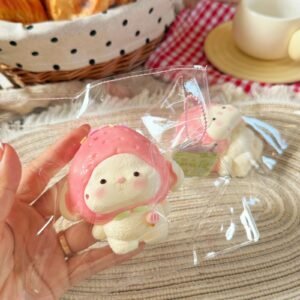 128072 Mumu Nienie Strawberry Bunny (Soft Texture Series) / 木木捏捏 草莓兔兔(偏软触感系列)