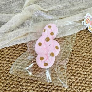 168010 Niannian Nienie Pink Polka Dot Music Note (Sticky Clay Texture Series) / 年年的捏捏 粉色波点音符(黏糊泥触感系列)