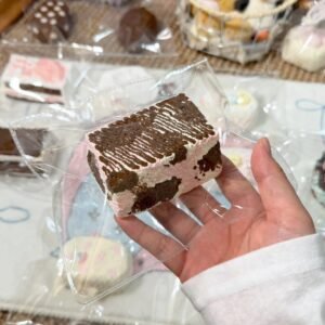 159005 NiceBerry Pink Chocolate Short Toast (Light Sticky Clay Texture Series) / 好莓味 粉巧短吐司 (轻黏糊泥触感系列)