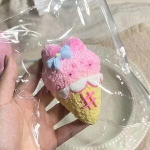 82048 Pipi Bear Bunny Ice Cream Cone Yellow (Yogurt Clay Texture Series) / Pipi熊 兔兔甜筒 黄(酸奶泥)