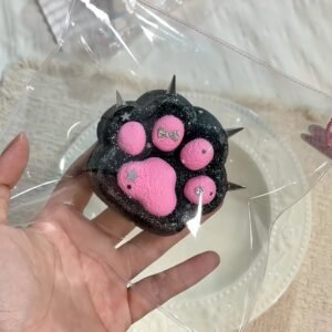 82052 Pipi Bear Black Pink Cat Paw (Yogurt Clay Texture Series) / Pipi熊 黑粉猫爪(酸奶泥)