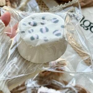 138007 Qidian Nie Hand-Painted Leopard Velvet Senbei (Cream Clay Texture Series) / 七点捏 手绘豹纹丝绒仙贝 (奶油泥触感系列)